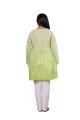 Green Mist Chikankari Cotton Short Kurti